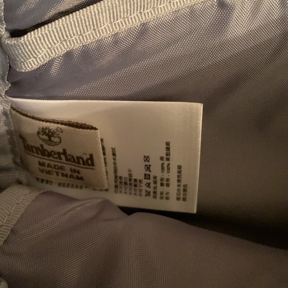 Timberland Navy and white Striped Messenger Computer Bag Like NEW with green - Picture 8 of 10